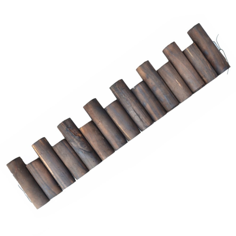 Uneven Solid Log Edging Patio Wood Garden Edging Border Carbonized Fence
