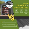 thumbnail image 4 of YODOLLA 6 x 4 ft. Outdoor Metal Storage Shed with Sliding Roof & Lockable Door for Backyard, Garden in Dark Gray, 4 of 7