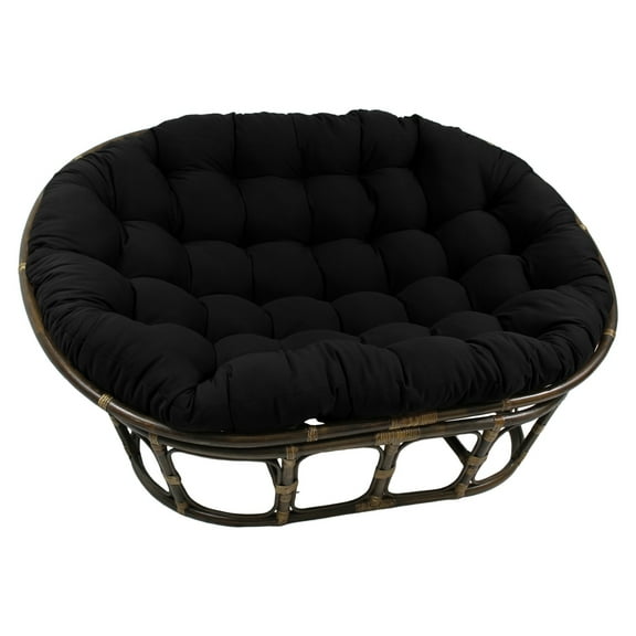 Double Papasan Chair - Rattan Leisure Seat with CushionLiving Room, Bedroom, Patio
