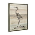 thumbnail image 3 of Stupell Industries Crane Bird Beach Shore Painting Luster Gray Floating Framed Canvas Print Wall Art, Design by Patricia Pinto, 3 of 6