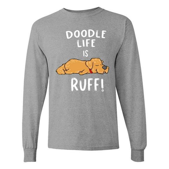 Inktastic Doodle Life is Ruff Golden Doodle Long Sleeve T-Shirt