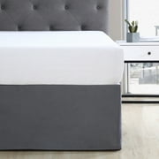 Mainstays Solid Grey Pleated Soft Brushed Microfiber Bedskirt, King