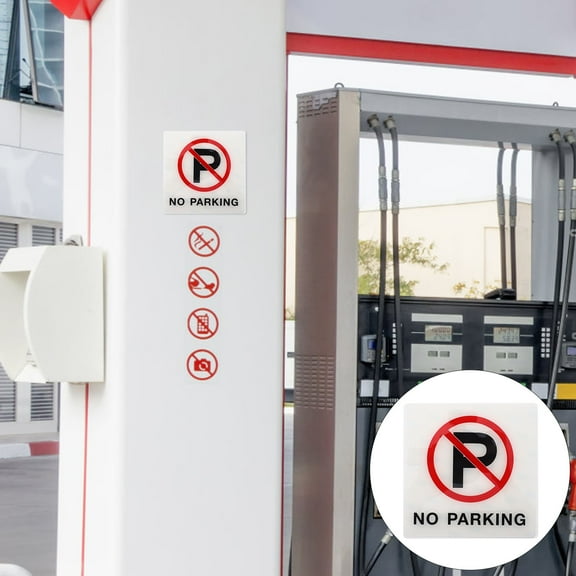Soimiss Do Not Park Here Sign Acrylic Warning Sign Multi Color for 1Pack