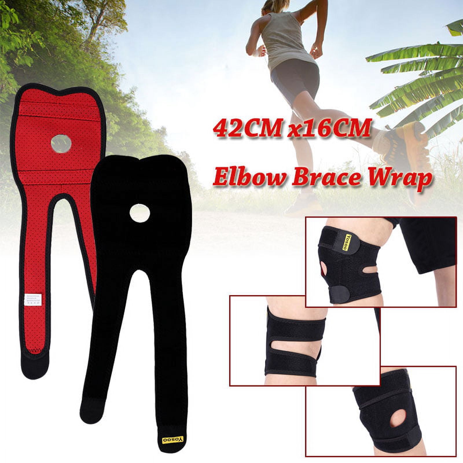 HERCHR Elbow Brace, Sports Fitness Compression Pad Elbow Arm  Brace Support  for Men and Women