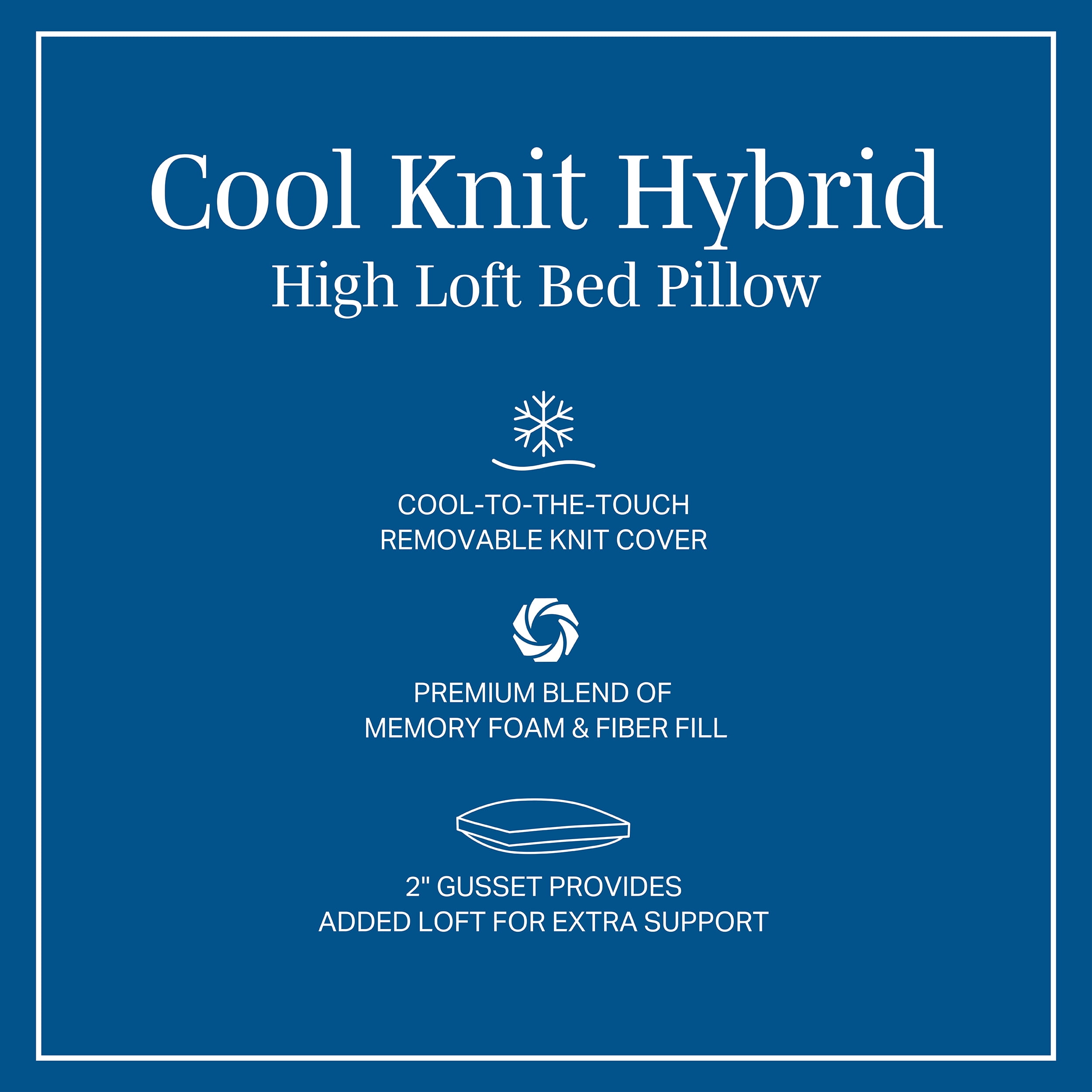 Wamsutta 1846 Cool Knit Hybrid High Loft Standard/Queen Bed Pillow