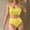 Yellow, variant on Women Bathing Suits Push Up Tummy Control Bathing Suits High Waist Bikinis Crew Neck Blue Swim Suit,L