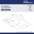 thumbnail image 5 of DreamLine Encore 36 in. D x 48 in. W x 78 3/4 in. H Bypass Shower Door in Brushed Nickel with Center Drain White Base Kit, 5 of 18