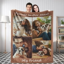 Custom Blanket with Photos Text Customized Picture Blankets, Personalized Throw Blanket for Kid Adult Mother Father Friend Lovers Pet, Custom Gifts for Halloween Christmas Valentines Birthday 40*50 In