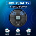thumbnail image 4 of Reproductor de CD Riptunes, batería recargable portátil con Bluetooth, 4 of 7