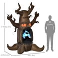 thumbnail image 3 of 8ft  LED Outdoor Halloween Inflatable Decoration - White Ghost, 3 of 10