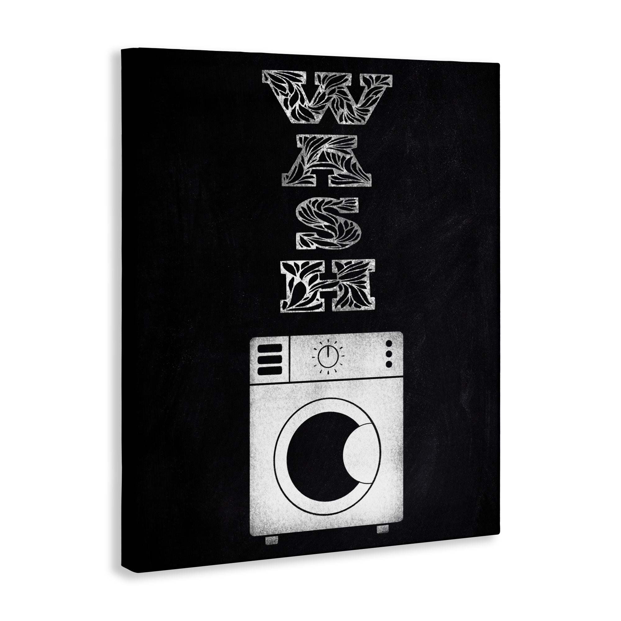 Laundry Wash Ornate Letters Canvas Wall Art, design by Marcus Prime