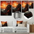 thumbnail image 4 of Designart "Castles Sunset form II" Castles Metal Wall Decor, 4 of 5