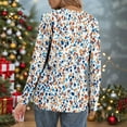thumbnail image 4 of Long Sleeve Shirts for Women Casual V Neck Fall Tops Dressy Spring Work Blouses Clothes Multicolor XL, 4 of 7