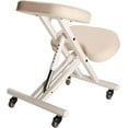 thumbnail image 2 of Massage Ergonomic Kneeling Chair, Adjustable Height Posture Stool for Home and Office - Neck and Back Pain Relieving | Spine Tension Relief- Thick Comfortable Cushions (Cream), 2 of 6