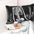 thumbnail image 4 of Balery Vintage Black white Plant skull Funda de Cojín Estampada, Regalos para Mujeres, Regalos de Amor para Ella, Regalos para Novia o Esposa, Funda de Almohada-20"x30", 4 of 6