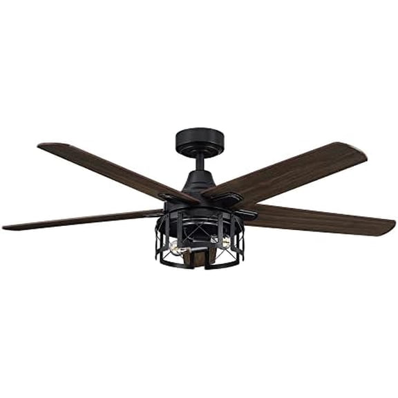 Ceiling Fans with Lights and Remote Black Farmhouse Ceiling Fan for Bedroom Outdoor Ceiling Fans for Covered Patios with Light, 52 Inch$$Tools & Hardware Other