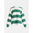thumbnail image 5 of No Boundaries French Terry Rugby Polo Top with Long Sleeves, Women's, 5 of 5