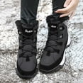 thumbnail image 3 of Gubotare Men's Snow Boots Wide Mens Snow Boots Winter Boots Anti-Slip Outdoor Sneakers (Black,10.5), 3 of 5