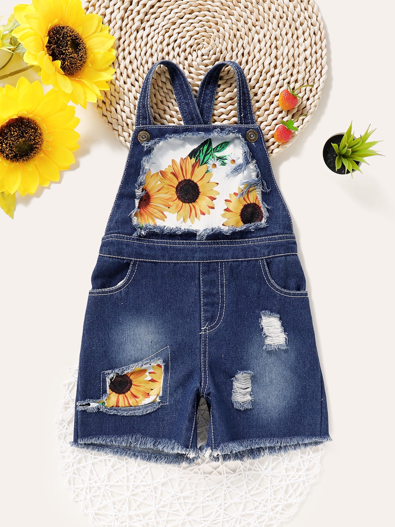 Lizxun Girls Casual Suspender Trousers 