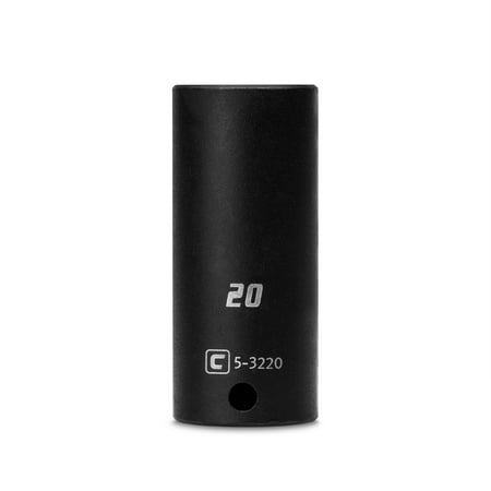 

Capri Tools 20 mm Deep Impact Socket 3/8-Inch Drive 6-Point Metric