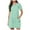 Green, variant on Womens Short Sleeve Mini T-Shirt Dress Workout Sport Tennis Athletic Dress With 2 Pockets