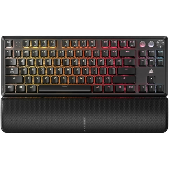 Corsair K70 PRO TKL RGB Tenkeyless Mechanical Wired Gaming Keyboard &amp;ndash; Pre-Lubed Hall Effect MGX Hyperdrive Adjustable Switches, Simultaneous SOCD and Rapid Trigger, AB
