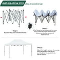 thumbnail image 3 of Erommy 10' x 15' Heavy Duty Outdoor Canopy, Easy up Canopy Tent for Parties with Roller Bag, 4 Sand Bags,White, 3 of 9