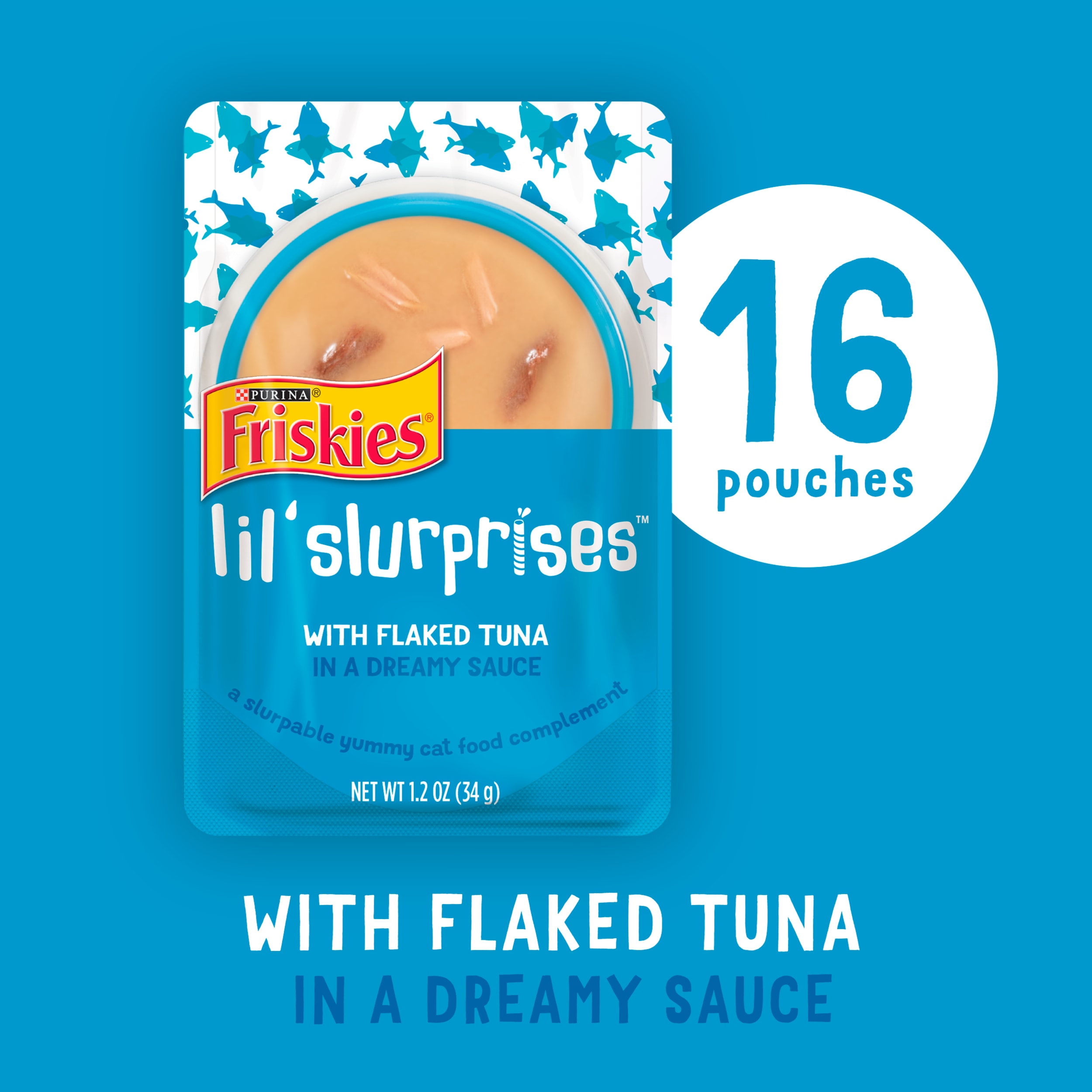 Purina Friskies Lil Slurprises Wet Cat Food Tuna in Sauce 1.2 oz