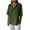 Army Green, variant on Linen Shirts for Women 1/2 Sleeve V Neck Rolled Cuffed Casual Blouses Tops Button Lightweight Fashion Clothes with Pockets,Brown XL