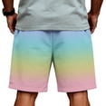 thumbnail image 4 of Satingcolo Men's Baggy Sweat Shorts Fleece Lounge Shorts Casual Lightweight Drawstring Y2k Loose Fit Shorts Watermelon Red M, 4 of 5