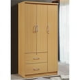 thumbnail image 2 of Maddie Home Everyday 3 Door Armoire with 2 Drawers 3 Shelves in Beech, 2 of 5