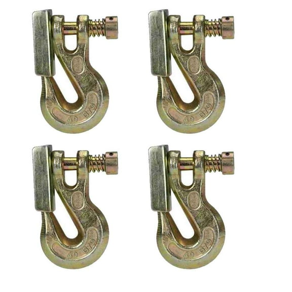 5/16" Grade 70 Clevis Grab Hook with Latch - 4 Pack