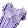 thumbnail image 4 of DABOOM Nightgowns Womens Round-Neck Loungewear Short Sleeve Sleepwear Plus Size Night Wear with Chest Pad without Rims, M-XXL, 4 of 8