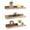 light carbonzied, variant on Set of 3 Floating Shelves for Wall Living Room Decor Wall Mounted Shelves with Lip for Display Picture Ledge Shelf for Bedroom