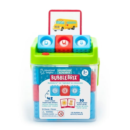 Educational Insights Lowercase Alphabet Bubblebrix™ Toddler Learning Toys  Preschool ABC Toys  Flash Cards