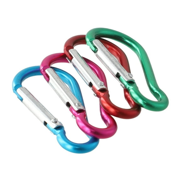 10PC Aluminium Alloy Safety Buckle Climbing Hook Camping Hiking Outdoor Tool