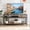 Retro color, variant on Quadruple-Tube Support - 65 Inch Industrial TV Stand for TVs up to 65 Inches - 3-Tier Open Storage Shelves - Wide Wood Media Console Table for Living Room, Bedroom, or Gaming Room