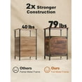 thumbnail image 4 of MONINXS Nightstands,  with Storage Cabinet, Rustic Brown, 4 of 8