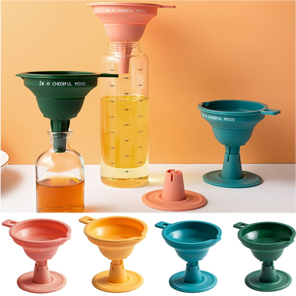Cheers.US Silicone Collapsible Funnel, Kitchen Funnel, Funnels for