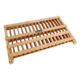 thumbnail image 4 of Greensen Dish Rack,Drainer Rack,Double Tier Wooden Foldable Sink Dish Drainer Plate Cutlery Dryer Draining Rack Holder Kitchen, 4 of 8