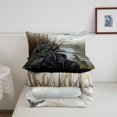 thumbnail image 5 of Homewish Vintage Labrador Retriever Full Size Comforter Sets,Rustic Mallard Duck Bedding Comforter Set,Green Black,Black Reversible,3-Piece,1 Comforter and 2 Pillowcases, 5 of 7