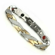 Therapeutic Energy Healing Magnetic Bracelet Therapy Arthritis Jewelry Pain Relief Men Women.Sliver&Gold