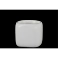thumbnail image 1 of Benzara BM179310 Pot en Céramique Rond avec Construction à Double Paroi, Petit, Blanc, 1 of 1