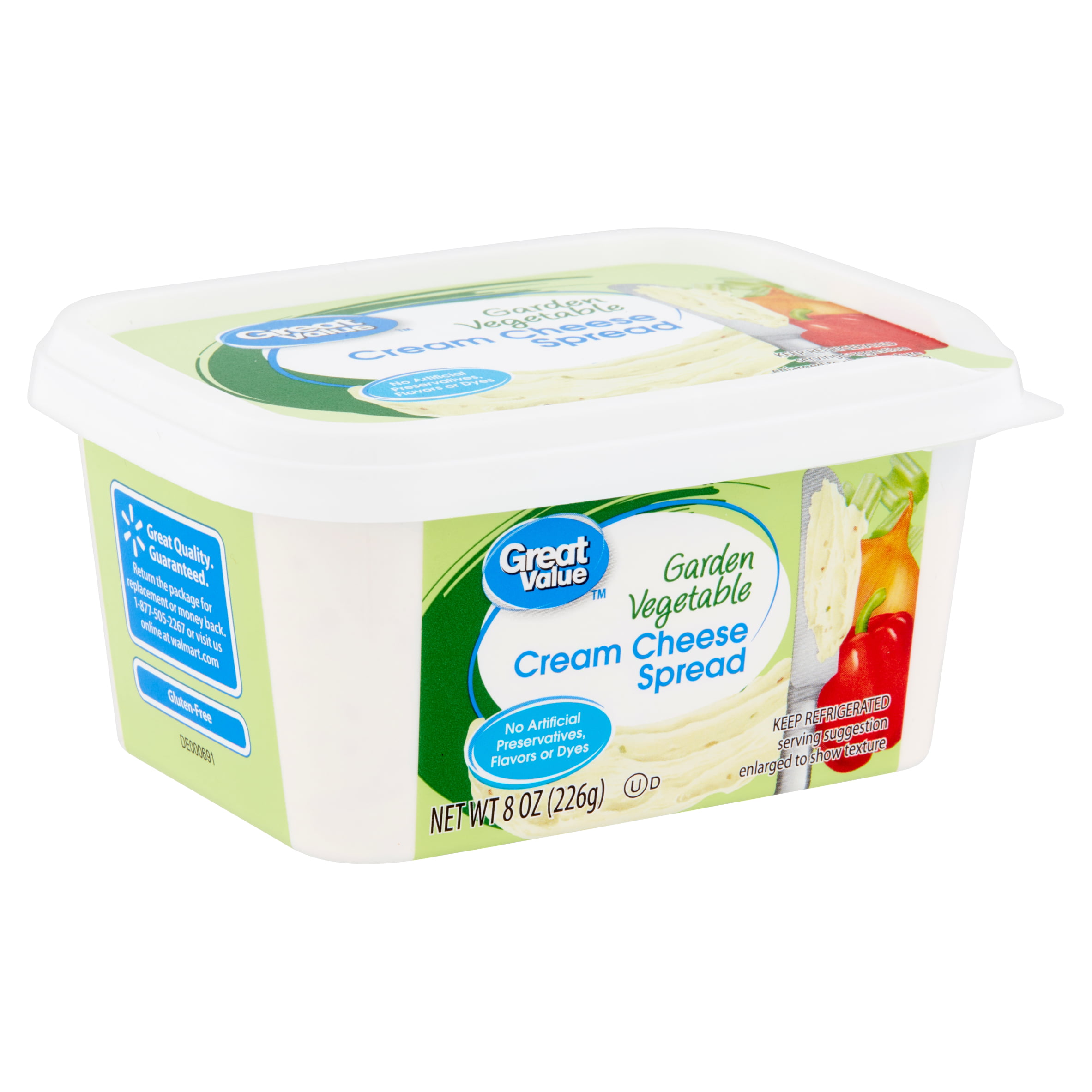 Great Value Garden Vegetable Cream Cheese Spread 8 Oz Walmart