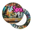 thumbnail image 2 of Haiem Graffiti Lamp Urban Scene Print Cushion Round Bar Chair Seat Cover Bar Chair Cushion Covers Elastic Washable Bar Chair Cover,Protects from Scratches and Stains-13 inch, 2 of 7
