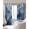 thumbnail image 2 of Blue Mountain Blackout Curtains 54 Inch Length 2 Panels Set for Living Room Bedroom, Misty Forest Nature Woodland Pine Tree Landscape Room Darkening Window Curtains Thermal Black Out Curtain 52"x54", 2 of 8