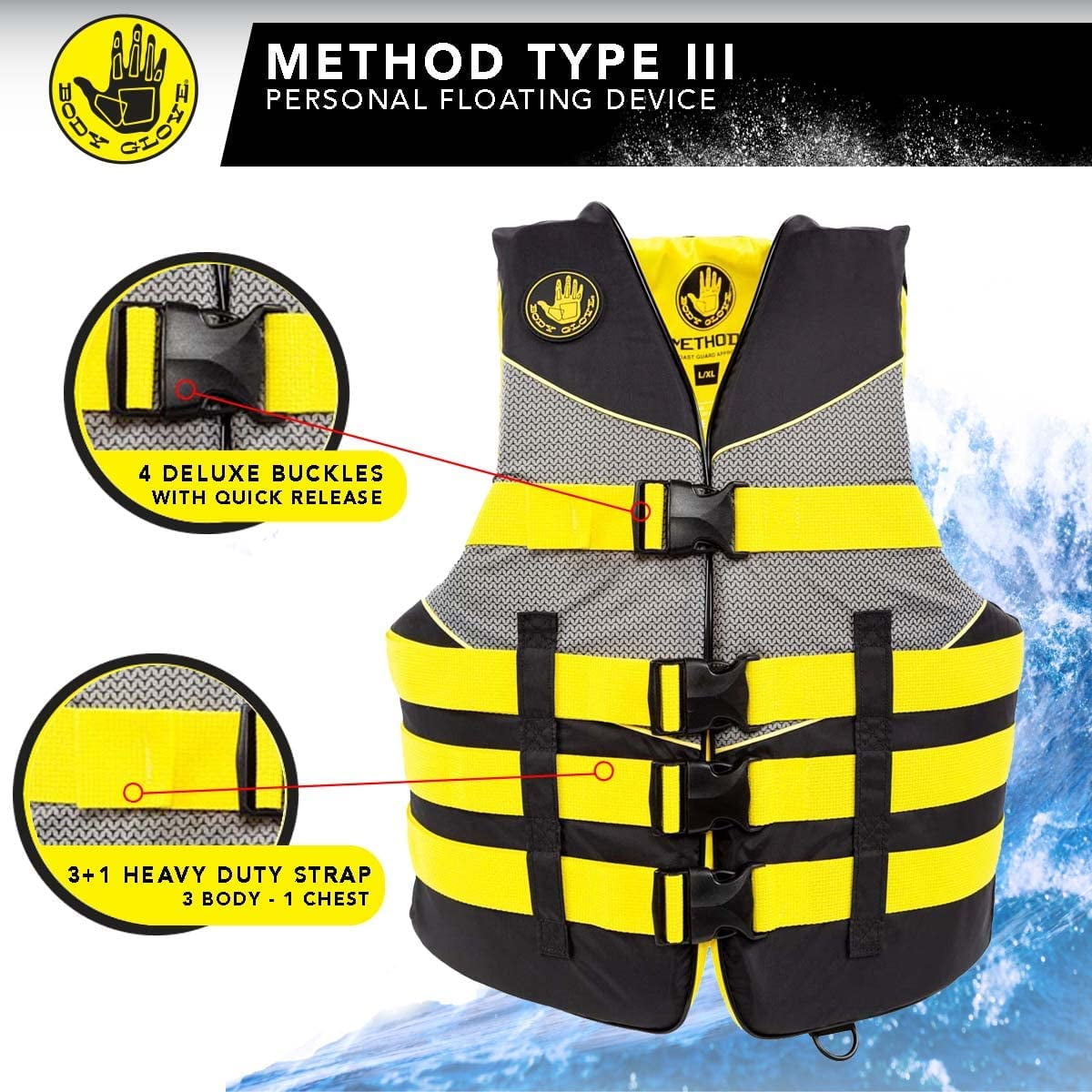 Body Glove Unisex Adult Life Jacket -USCGA Type III Nylon Body Glove Unisex Adult Life Jacket -USCGA Type III Nylon