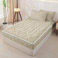 thumbnail image 2 of jejeloiu Classic Damask Zipper Full Size Comforter Sets with Fitted Sheet and 2 Pillowcases,Vintage Pattern Zipper Bedding Set For Adults,Beige Cream,Reversible,4 Pieces, 2 of 7