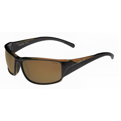 Polarized Offshore Blue Oleo AR Bolle Keelback Sunglasses Shiny Black/Translucent Blue 