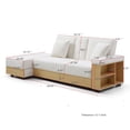 thumbnail image 2 of Convertible Sleeper Couch with Storage Ottoman, Multifunctional Double Folding Sofa Bed with box, drawer, 2Cup Holders for Living room, 2 of 9